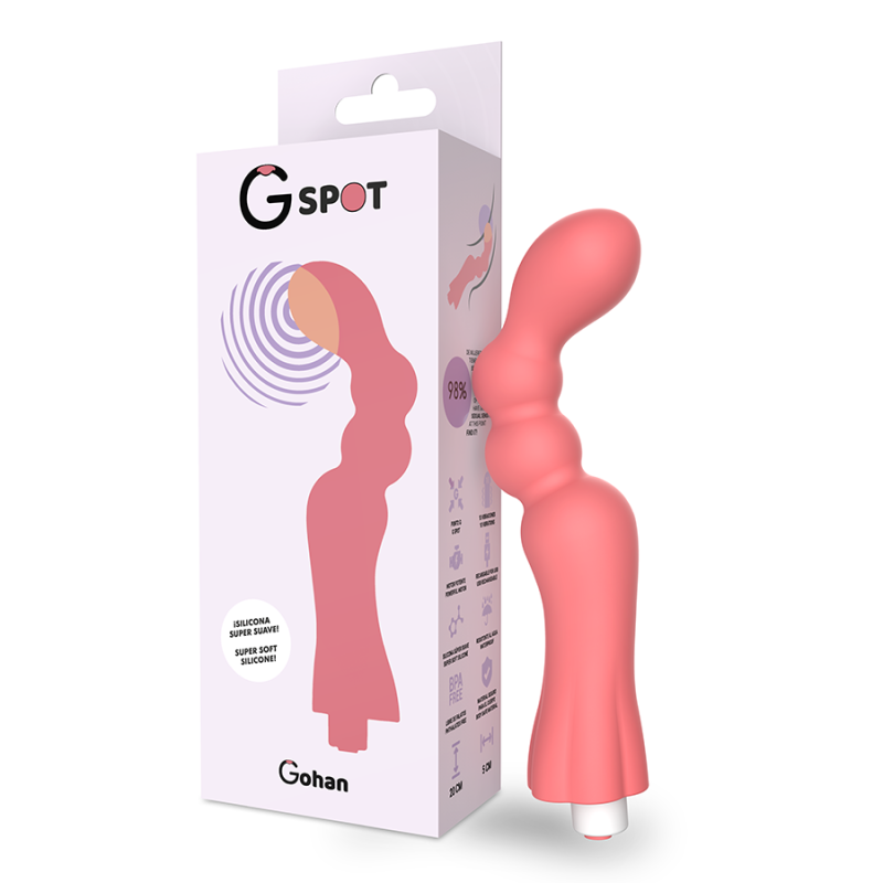 G-Spot Gohan vibrator for targeted stimulation in light red – image 1 G-Spot Gohan vibrator for targeted stimulation in light red – image 1