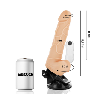 Realistic Vibrator with Remote Control and Testicles 19,5 cm – image 2