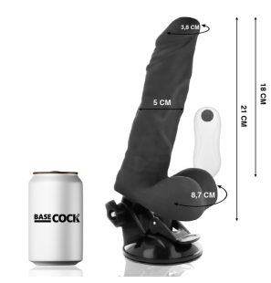 BASECOCK Remote-Controlled Vibrator 21 cm in Natural or Black – image 7