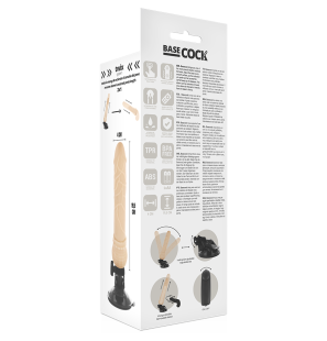 Realistische vibrator met afstandsbediening in naturel of zwart, 19,5 cm