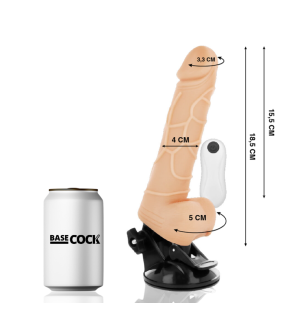 Realistyczny wibrator 18,5 cm z pilotem – zdjęcie 2