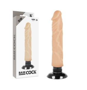Realistische 2-in-1 vibrator 20 cm BASECOCK