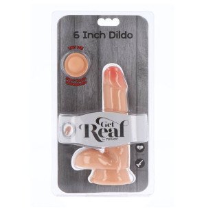 GET REAL realistische TPE dildo 17 cm met dubbele dichtheid en zuignap – foto 2