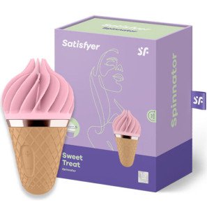 Satisfyer Spinnator clitoral stimulator in pink or black – image 2