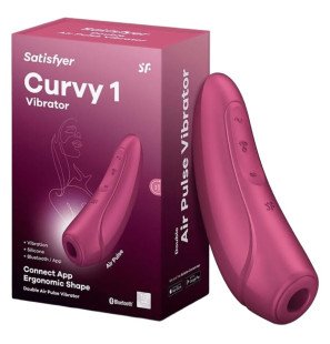 Stymulator łechtaczki Satisfyer Curvy 1 w kolorze czerwonym lub różowym – zdjęcie 1