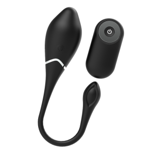 Œuf vibrant rechargeable BLACK en SILVER Jenell de 17 cm – photo 1