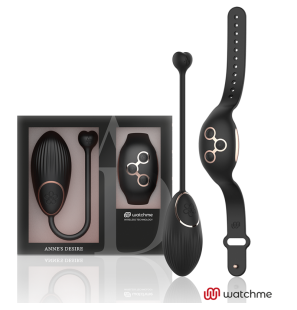 ANNE'S DESIRE WatchMe zdalnie sterowany wibrator typu jajeczko, czarno-złoty, 7,5 cm – zdjęcie 1