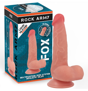 Rock Army Fox silikonowe dildo z przyssawką i podwójną gęstością 19 cm – zdjęcie 1