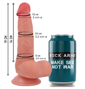 Rock Army Fox Silikondildo mit Saugnapf und doppelter Dichte 19 cm – Bild 3