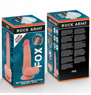 Rock Army Fox silikonowe dildo z przyssawką i podwójną gęstością 19 cm – zdjęcie 8