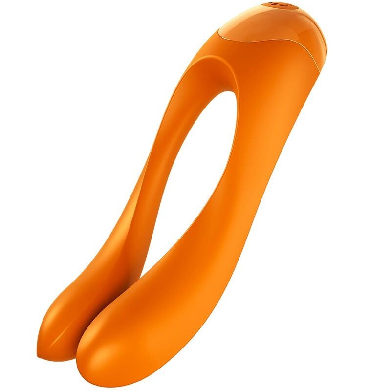 Satisfyer Laska cukrowa, wibrator na palec z silikonu, dostępny w kolorze pomarańczowym i czarnym – zdjęcie 1 Satisfyer Laska cukrowa, wibrator na palec z silikonu, dostępny w kolorze pomarańczowym i czarnym – zdjęcie 1