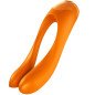 Satisfyer Snoepriet vingervibrator van silicone, verkrijgbaar in oranje en zwart – foto 1