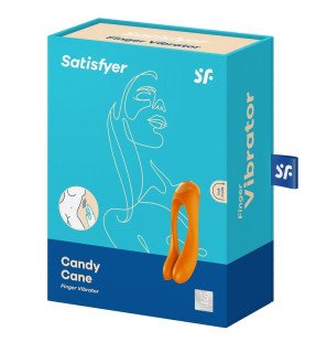 Satisfyer Laska cukrowa, wibrator na palec z silikonu, dostępny w kolorze pomarańczowym i czarnym – zdjęcie 2