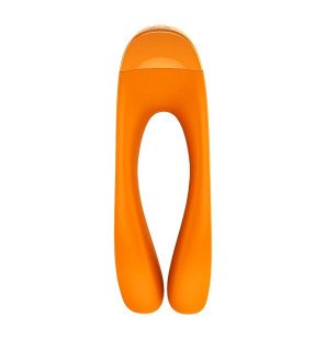 Satisfyer Laska cukrowa, wibrator na palec z silikonu, dostępny w kolorze pomarańczowym i czarnym – zdjęcie 3