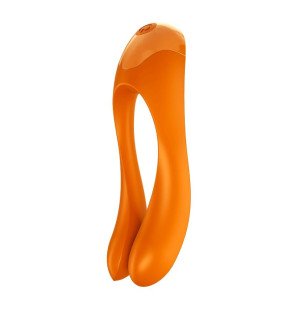 Satisfyer Snoepriet vingervibrator van silicone, verkrijgbaar in oranje en zwart – foto 6