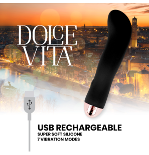 Dolce Vita Set mit zwei schwarzen wiederaufladbaren Vibratoren mit 7 Geschwindigkeiten – Bild 5