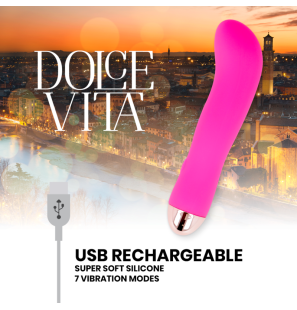 DOLCE VITA ładowany wibrator silikonowy z 7 prędkościami – zdjęcie 5