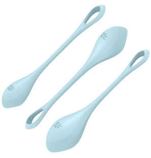 Satisfyer Yoni Power 2 vaginal ball training set – blue – image 1