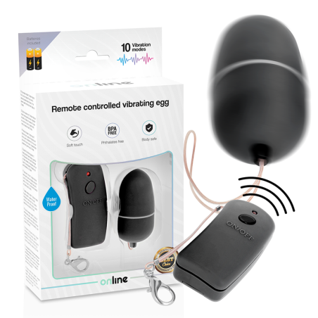 Œuf vibrant avec télécommande – noir – photo 2