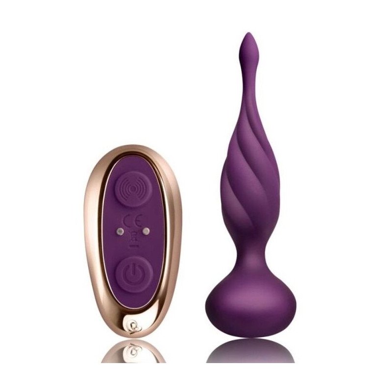 ROCKS-OFF Rechargeable Anal Vibrator with Remote Control – Lilac – image 1