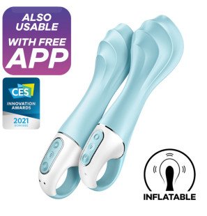 Satisfyer – nadmuchiwany wibrator do punktu G z aplikacją, niebieski – zdjęcie 2