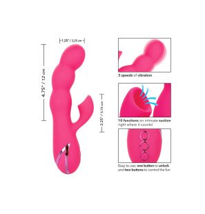 Calexotics Oceanside Orgasm – ładowany wibrator typu rabbit z silikonu – zdjęcie 2