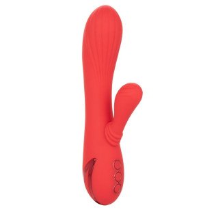 Calexotics Palisades Passie, czerwony wibrator typu rabbit z silikonu – zdjęcie 1