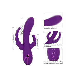 Calexotics Long Beach Bootylicious purple waterproof rabbit vibrator – image 7