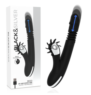 Oplaadbare konijnenvibrator van silicone met op-en-neerbeweging
