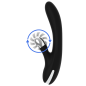 Vibromasseur rabbit rechargeable en silicone, noir et argent – photo 4