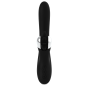 Vibromasseur rabbit rechargeable en silicone, noir et argent – photo 6