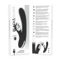 Vibromasseur rabbit rechargeable en silicone, noir et argent – photo 8