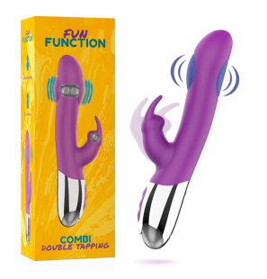 FUN FUNCTION dubbele vibrator van silicone, oplaadbaar en waterdicht