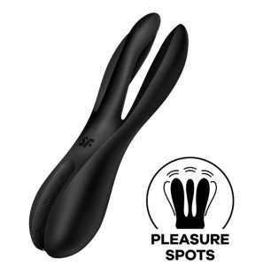Vibromasseur en silicone Satisfyer Threesome 2, rechargeable et étanche – photo 2