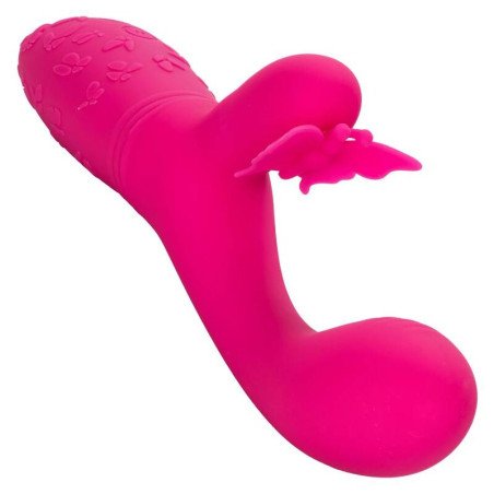 Calexotics Vlinderkus Flutter roze oplaadbare siliconen rabbitvibrator – foto 1