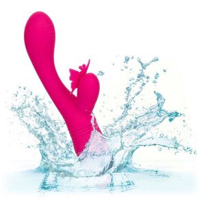 Calexotics Vlinderkus Flutter Pink Rechargeable Silicone Rabbit Vibrator – image 8