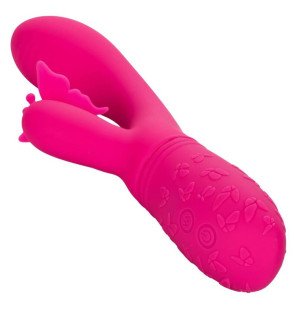 Calexotics Vlinderkus Flutter Pink Rechargeable Silicone Rabbit Vibrator – image 10
