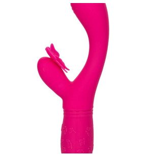 Calexotics Vlinderkus Flutter Pink Rechargeable Silicone Rabbit Vibrator – image 11