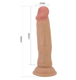 Pretty Love Quentin Realistic Dildo with Suction Cup, TPR, 18 cm – image 5