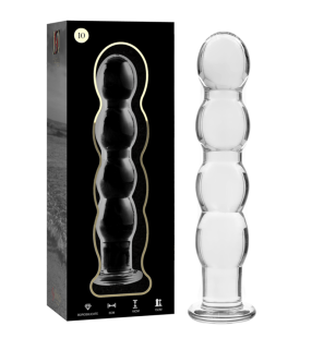 Glazen dildo Nebula Series by Ibiza 16,5 cm in transparant of roze