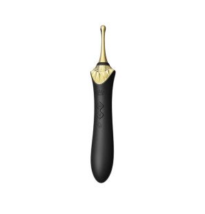 ZALO BESS aufladbarer Klitorisstimulator aus Silikon, schwarz – Bild 2