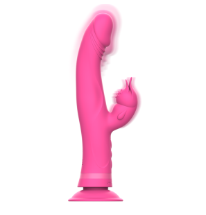Juli Silikon-Rabbit-Vibrator in Rosa, aufladbar und wasserdicht – Bild 2
