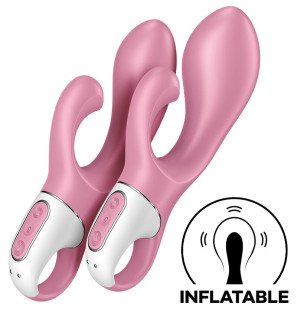 Satisfyer Bunny 2 rose, vibromasseur rabbit étanche en silicone – photo 1