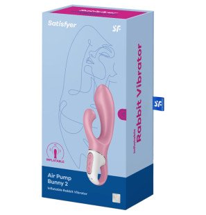 Satisfyer Bunny 2 rose, vibromasseur rabbit étanche en silicone – photo 6