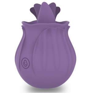 Stimulateur de langue violet avec base magnétique, rechargeable et étanche – photo 2
