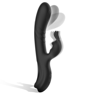 Vibromasseur Jamie Rabbit à effet ondulé, étanche et en silicone – photo 1