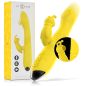 INTENSE TOKY wiederaufladbarer Vibrator mit Klitorisstimulator, gelb – Bild 1