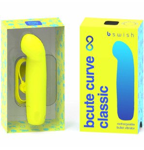 B SWISH Bcute Curve Infinite Rechargeable Silicone Vibrator, Yellow – image 2