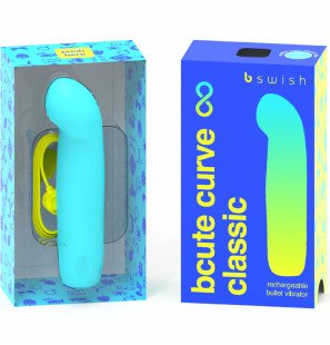B SWISH BCute Curve Infinite oplaadbare siliconen vibrator blauw – foto 2