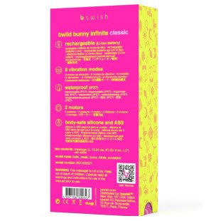 B SWISH B-Wild Bunny Infinite, ładowany wibrator silikonowy typu rabbit – zdjęcie 5